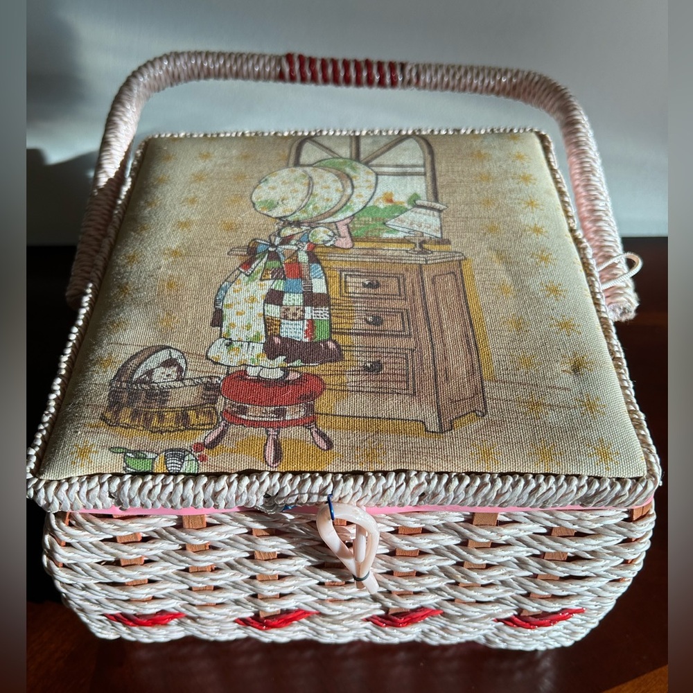 Vintage Made In Japan Sewing Basket